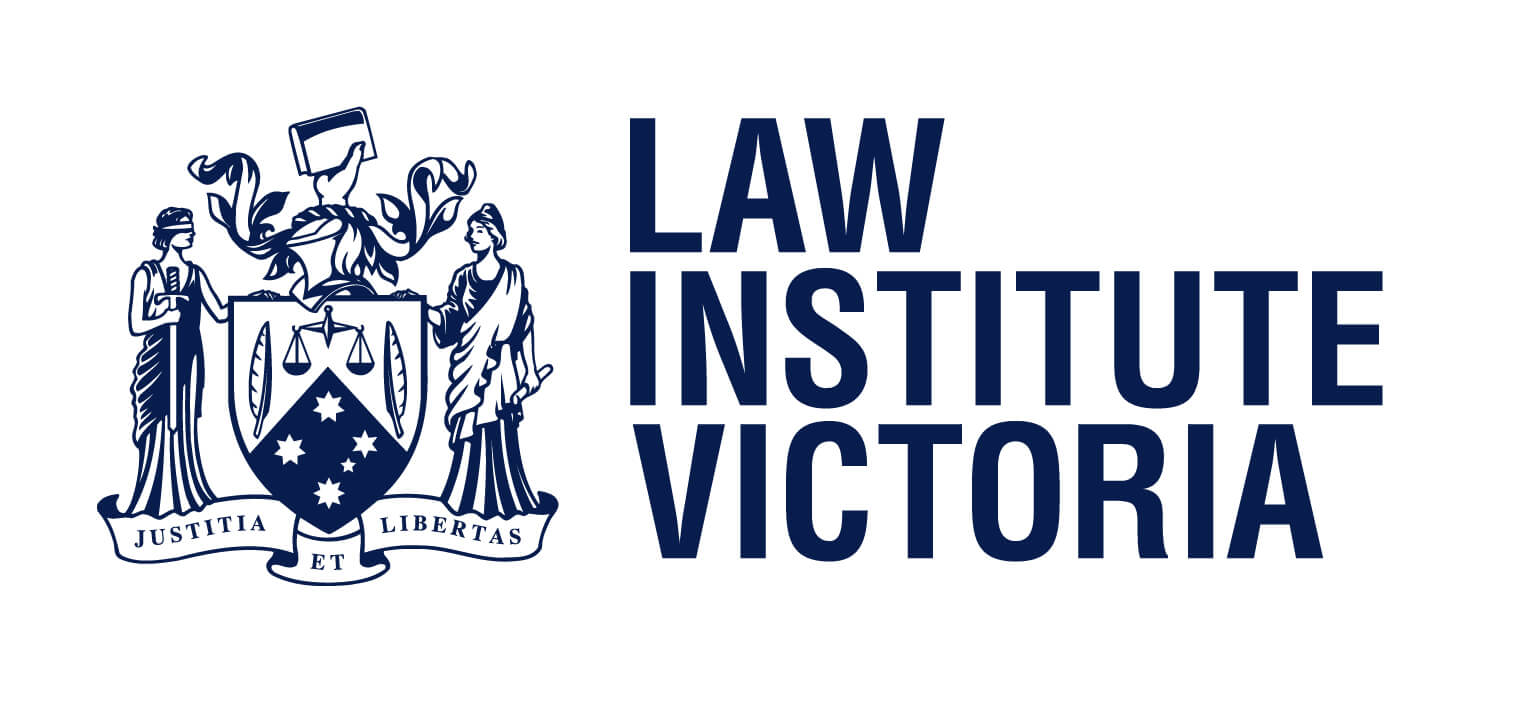 Law Institute Victoria logo. Navy blue.