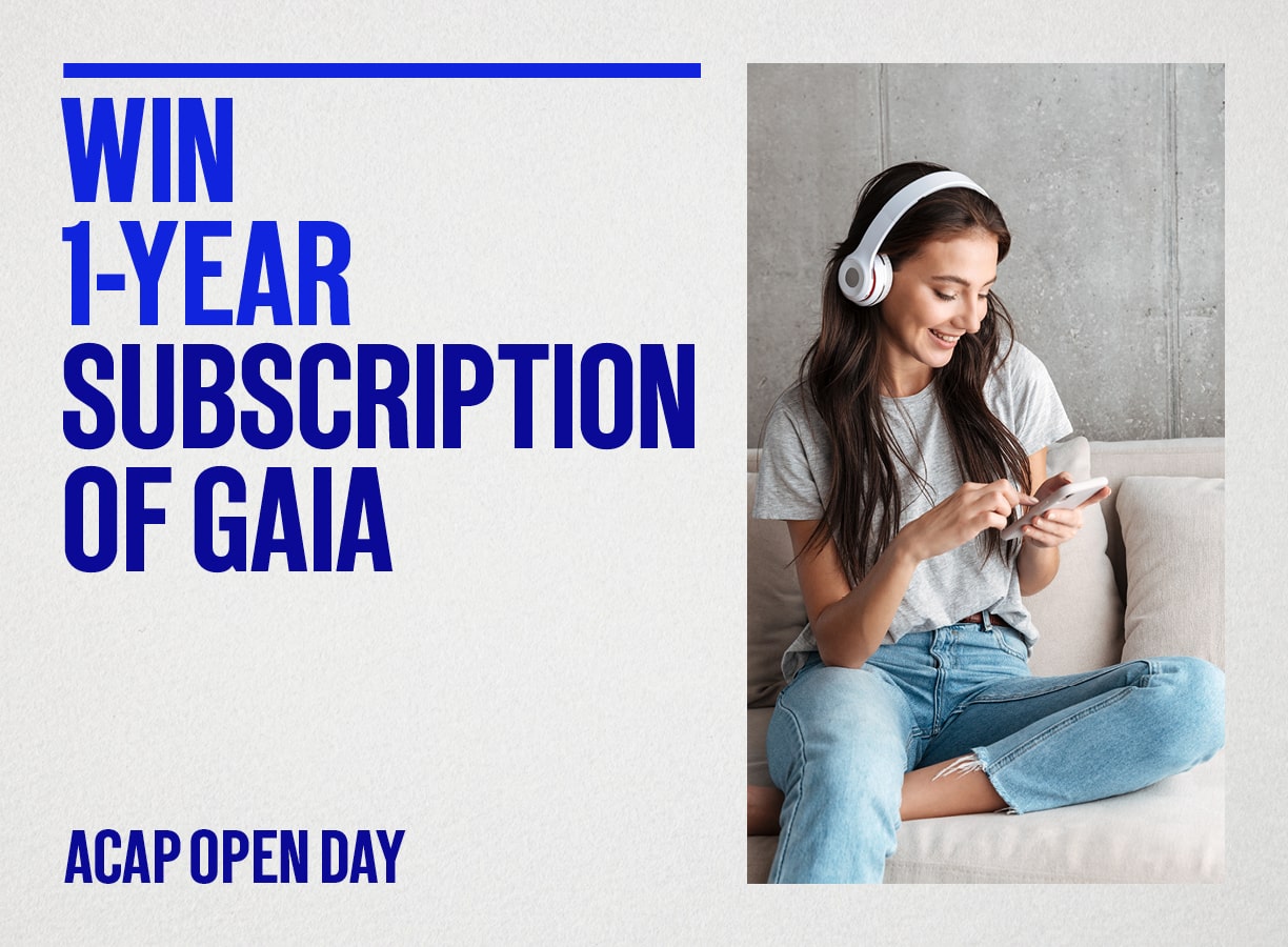 ACAP Open Day Prize graphic - 1 year Gaia subscription